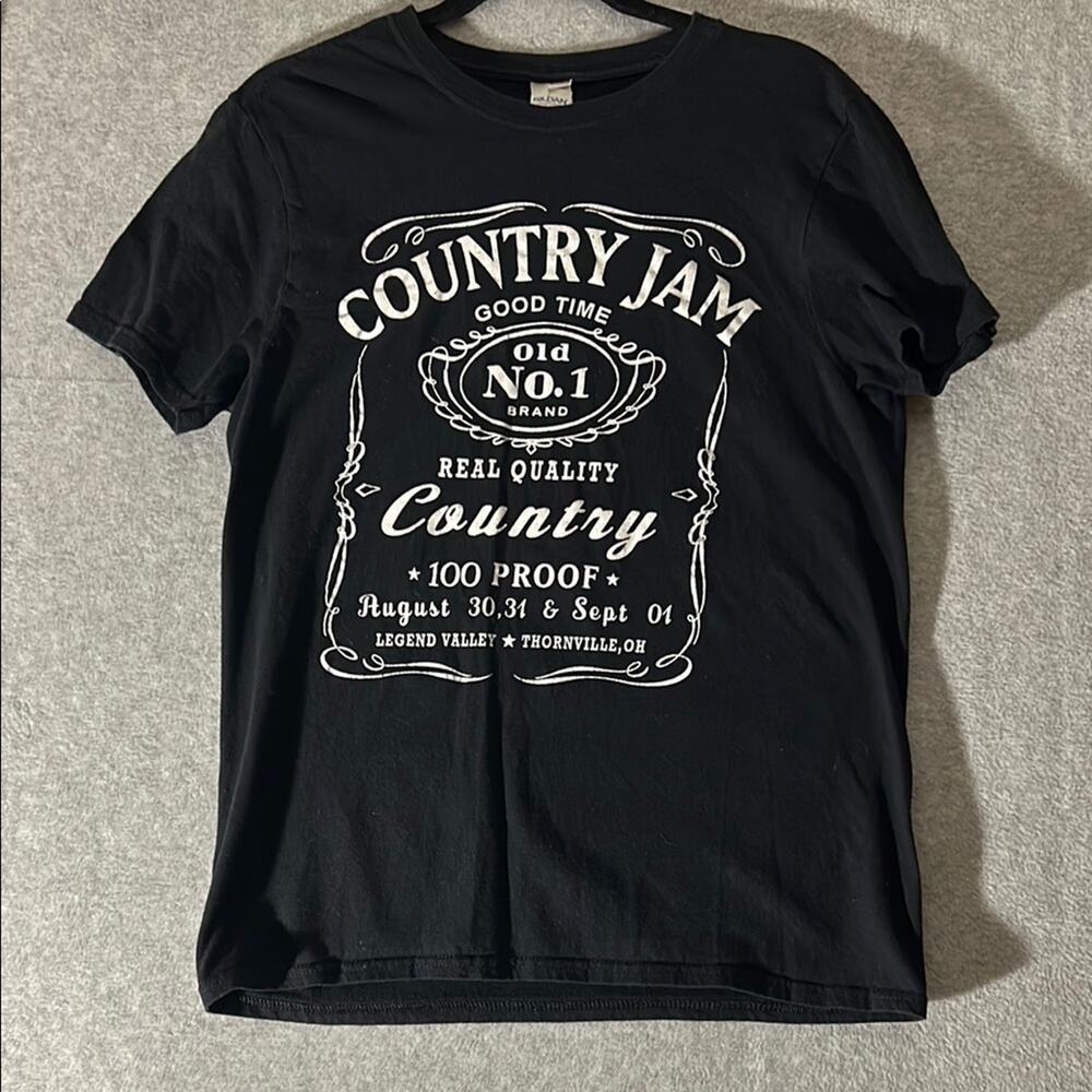 Gildan Black Short Sleeve Country Jam Tee concert tee